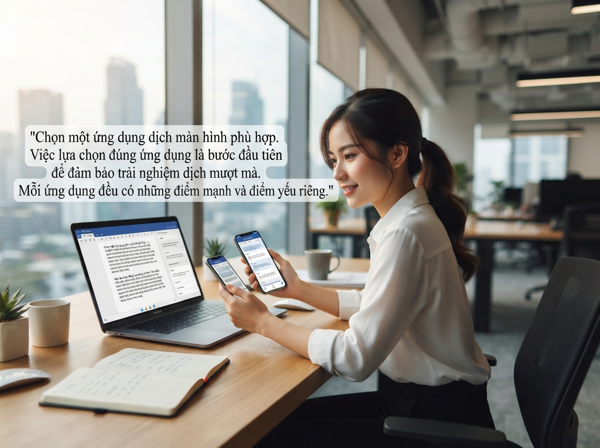 cách sử dụng app dịch màn hình