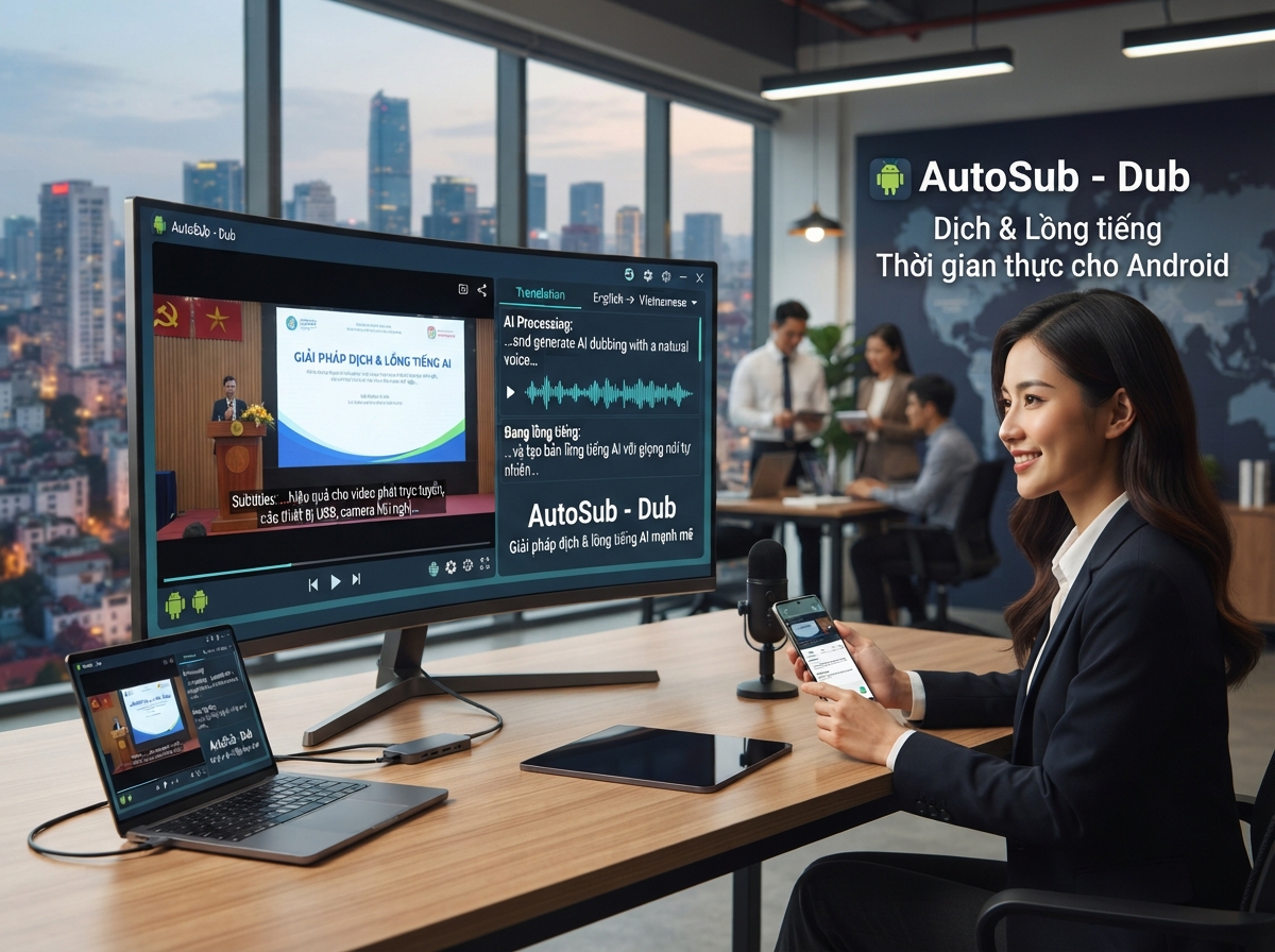 AutoSub - Dub: Giải pháp dịch thuật và lồng tiếng AI mạnh mẽ
