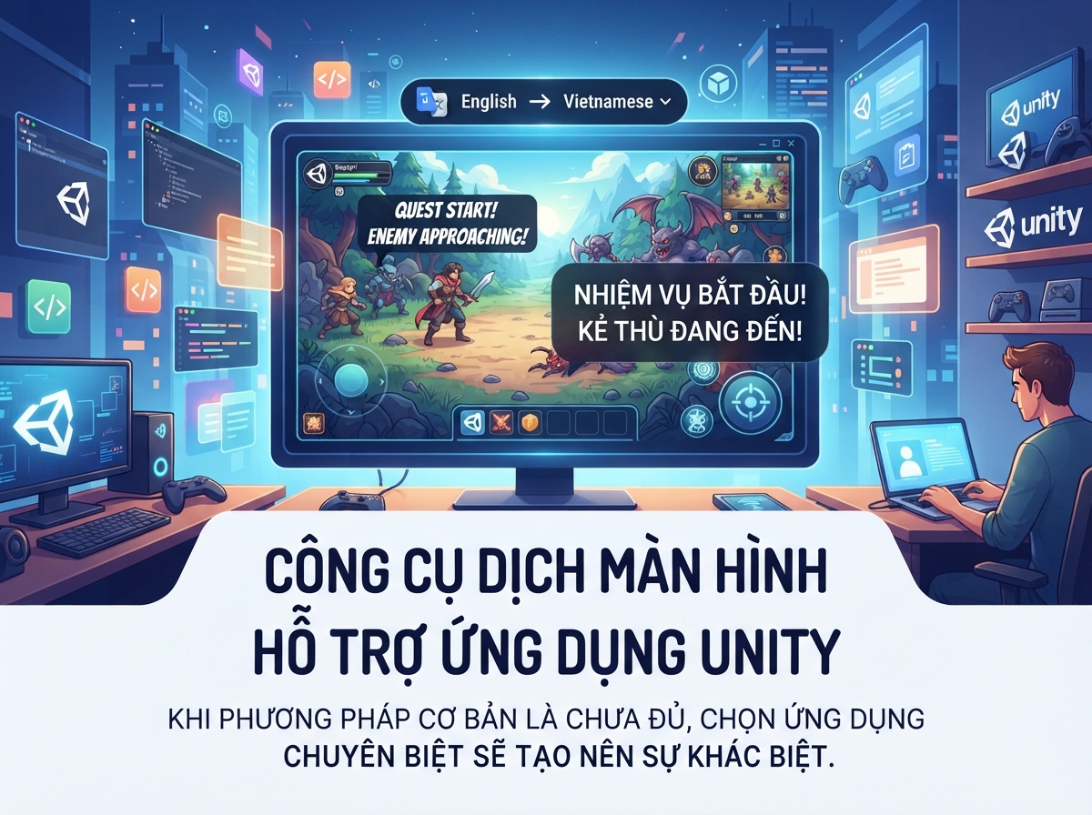 Các công cụ dịch màn hình hỗ trợ ứng dụng Unity