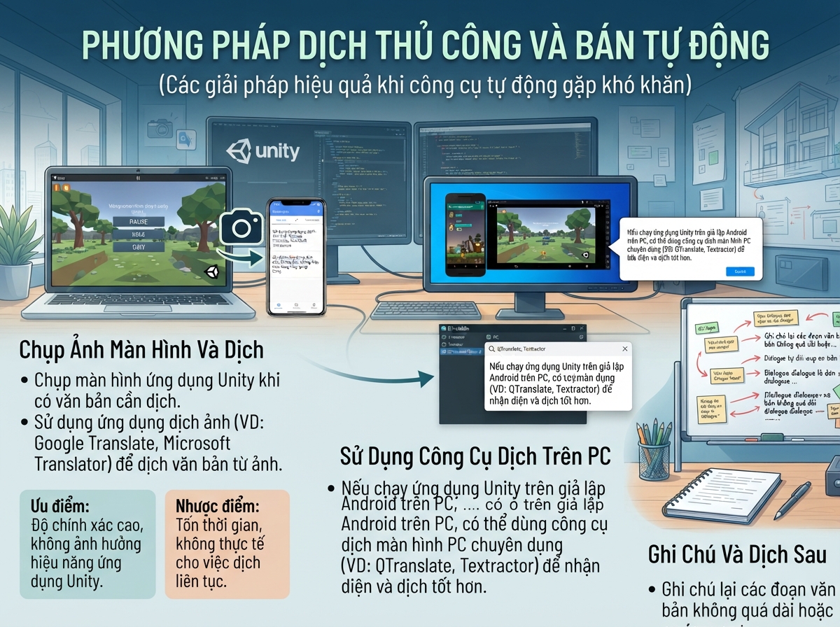 Phương án dịch thủ công và bán tự động