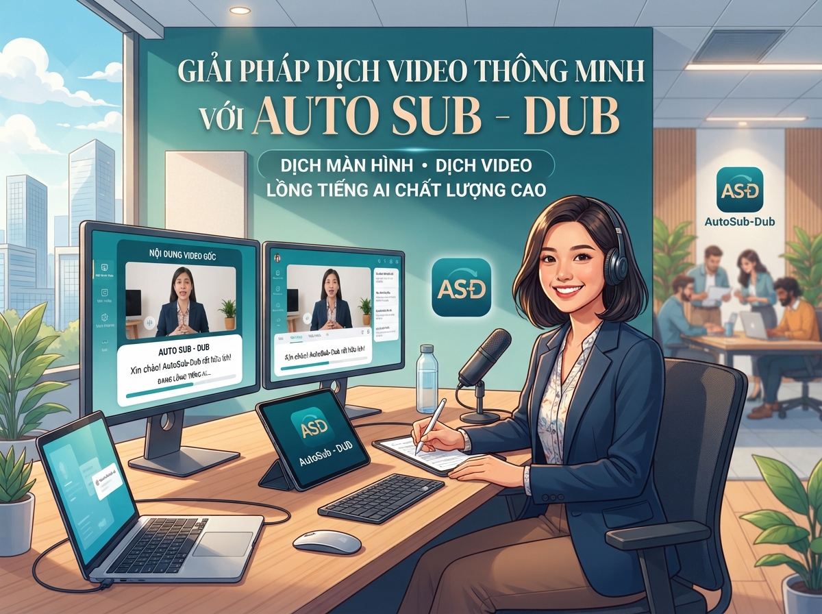 Giải pháp dịch và lồng tiếng AI mạnh mẽ: AutoSub - Dub